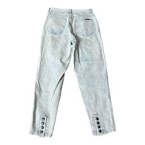 PS Gitano Vintage Womens Light Wash High Waist Tapered Button Leg Size 16